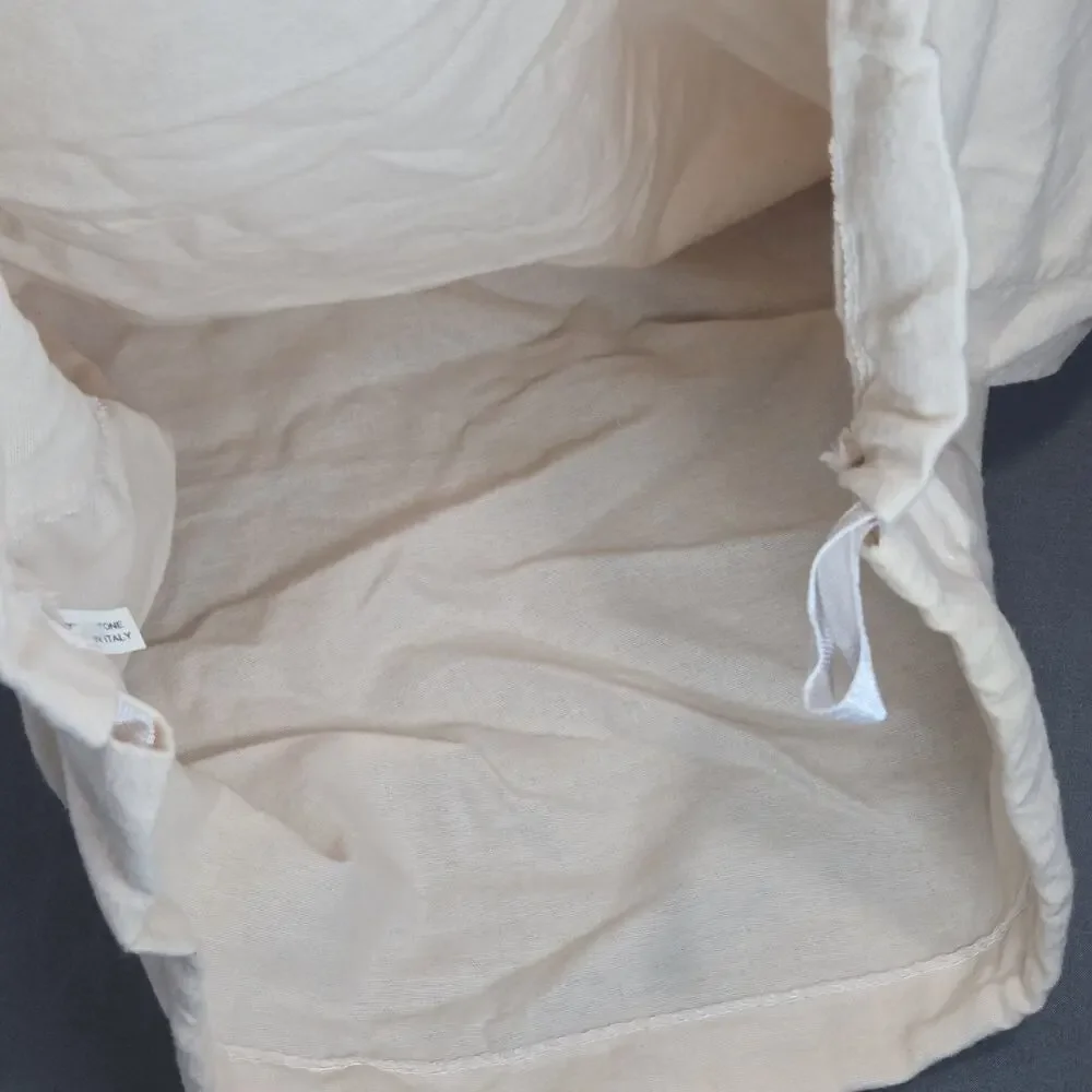 Jimmy Choo Dust Bag Beige Cotton Drawstring Large Storage Pouch 19x20 Italy